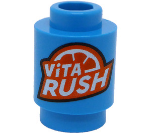 LEGO Brick 1 x 1 Round with 'VITA RUSH' with Open Stud (3062 / 105566)