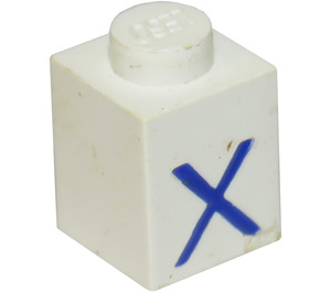 LEGO Brick 1 x 1 with Blue "X" (3005)