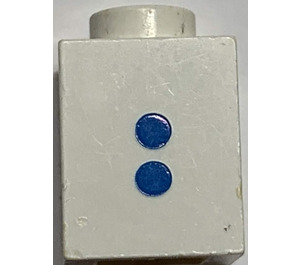 LEGO Brick 1 x 1 with Bold Blue ":" (3005)