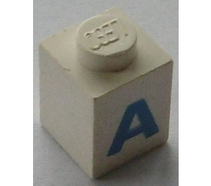 LEGO Brick 1 x 1 with Bold Blue 'A' (3005)