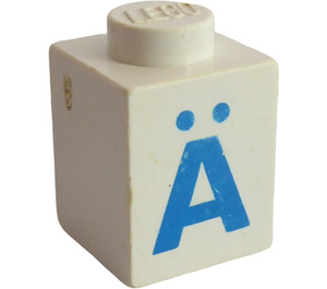 LEGO Brick 1 x 1 with Bold Blue "A" with Umlaut (3005)