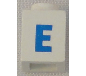 LEGO Brick 1 x 1 with Bold Blue "E" (3005)