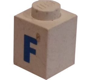 LEGO Brick 1 x 1 with Bold Blue "F" (3005)
