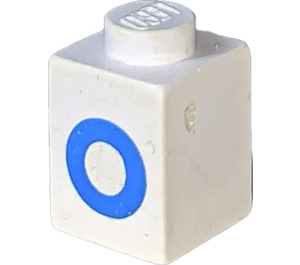 LEGO Brick 1 x 1 with Bold Blue "O" (3005)