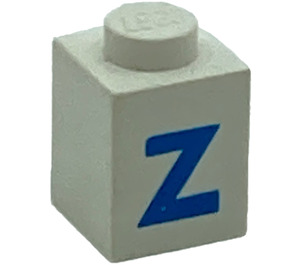 LEGO Brick 1 x 1 with Bold Blue "Z" (3005)