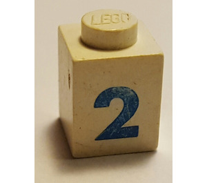 LEGO Brick 1 x 1 with Bold number 2 (3005)