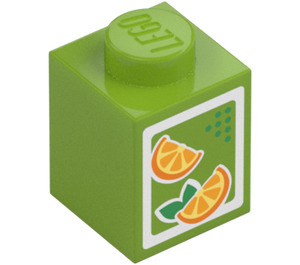 LEGO Stein 1 x 1 mit Juice Carton (3005 / 95666)