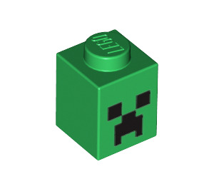 LEGO Brick 1 x 1 with Minecraft Creeper Face Pattern (3005 / 12940)