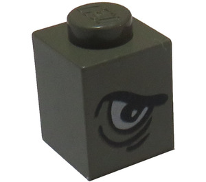 LEGO Brick 1 x 1 with Right Arched Eye (3005)