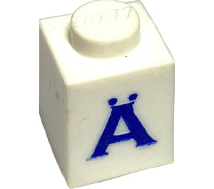 LEGO Brick 1 x 1 with Serif Blue 'Ä'  (3005)