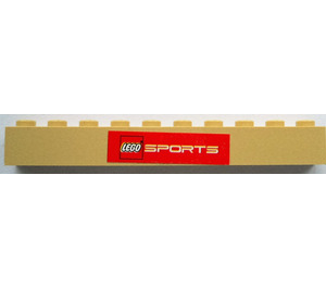 LEGO Backstein 1 x 10 mit Lego Sport Logo Aufkleber (6111)