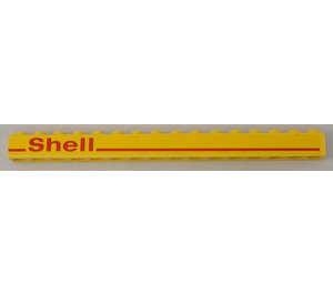 LEGO Brick 1 x 16 with Shell and red line Sticker (2465)