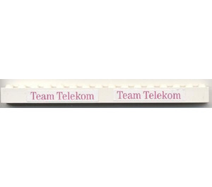 LEGO Backstein 1 x 16 mit 'Team Telekom' Aufkleber (2465)