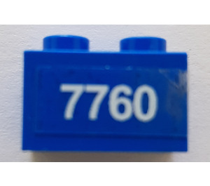 LEGO Цегла 1 x 2 з '7760' Наліпка з нижньою трубою (3004)