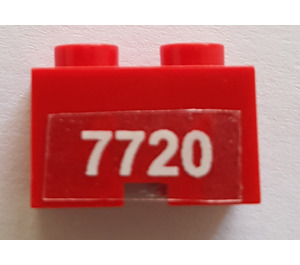 LEGO Brick 1 x 2 with Cable Cutout with '7720' Sticker (3134)