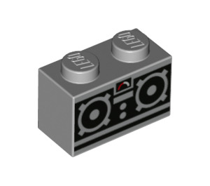 LEGO Brick 1 x 2 with Control Panel with Bottom Tube (3004 / 39088)