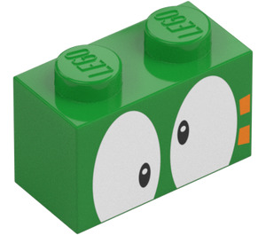 LEGO Brick 1 x 2 with Lemmy Eyes with Bottom Tube (3004 / 94708)