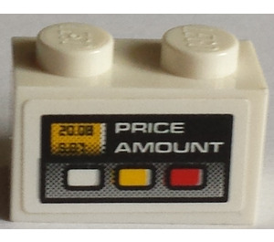 LEGO Brick 1 x 2 with "Price Amount" Sticker with Bottom Tube (3004)