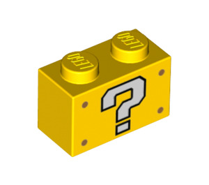LEGO Backstein 1 x 2 mit Question Mark mit Unterrohr (3004 / 79542)