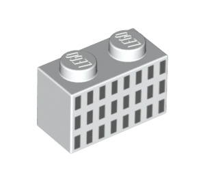 LEGO Steen 1 x 2 met San Francisco Building Windows met buis aan de onderzijde (3004 / 45329)