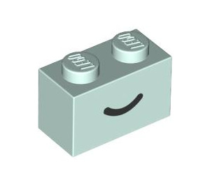 LEGO Backstein 1 x 2 mit Smile mit Unterrohr (102574 / 102701)