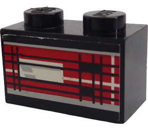 LEGO Brique 1 x 2 avec Taillight La gauche Autocollant avec tube inférieur (3004)