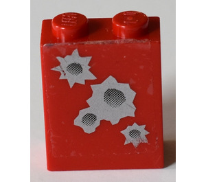LEGO Brique 1 x 2 x 2 avec Bullet des trous Autocollant avec support d'essieu intérieur (3245)