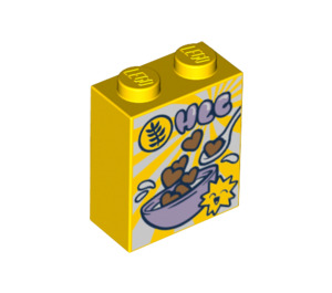 LEGO Brique 1 x 2 x 2 avec Cereal Boîte "HLC" avec porte-goujon intérieur (3245 / 51870)