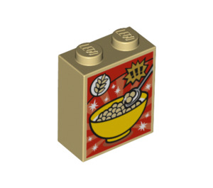 LEGO Backstein 1 x 2 x 2 mit Cereal Box mit Innenbolzenhalter (3245 / 20315)
