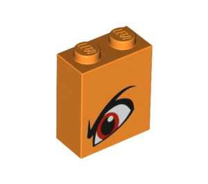 LEGO Brick 1 x 2 x 2 with Orange Eye Left with Inside Stud Holder (3245 / 53106)