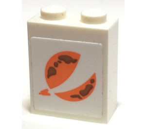 LEGO Backstein 1 x 2 x 2 mit Planet Symbol Aufkleber mit Innenbolzenhalter (3245)