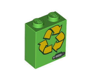 LEGO Brick 1 x 2 x 2 with Recycle with Inside Stud Holder (3245 / 20245)