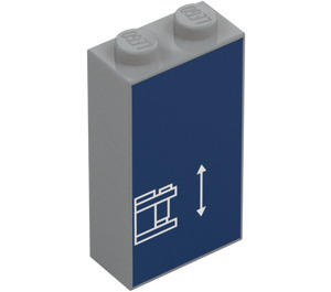 LEGO Kloss 1 x 2 x 3 med Bil Front Bumper Schematic (22886 / 101407)