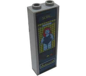 LEGO Brick 1 x 2 x 5 with Body Scanner Sticker with Stud Holder (2454 / 35274)