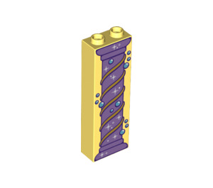 LEGO Kloss 1 x 2 x 5 med Column med knopphållare (2454 / 39396)