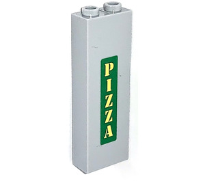 LEGO Brick 1 x 2 x 5 with 'PIZZA' Sticker with Stud Holder (2454)