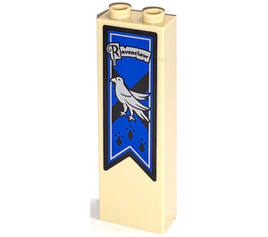 LEGO Brick 1 x 2 x 5 with Ravenclaw Banner Sticker with Stud Holder (2454)