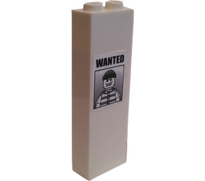 LEGO Brick 1 x 2 x 5 with Wanted Poster Sticker with Stud Holder (2454)