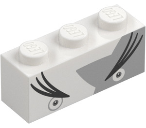 LEGO Brick 1 x 3 with Angry Eyes with Eyelashes (3622 / 103798)