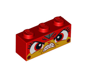 LEGO Stein 1 x 3 mit Angry unikitty Gesicht (3622 / 53608)