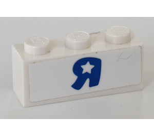 LEGO Brique 1 x 3 avec backwards R from Toys R Us logo (both sides) Autocollant (3622)