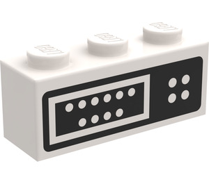 LEGO Brique 1 x 3 avec Control Panneau (45505)