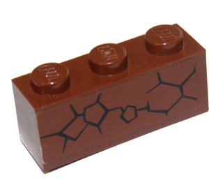 LEGO Brique 1 x 3 avec Cracked Modèle from Set 70502 Autocollant (3622)
