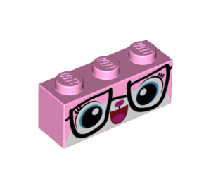LEGO Backstein 1 x 3 mit Face mit Glasses (3622 / 16860)