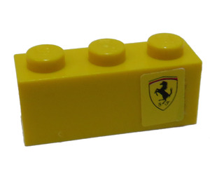 LEGO Brick 1 x 3 with Ferrari Logo Pattern Right Side Model Sticker (3622)