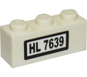 LEGO Stein 1 x 3 mit 'HL 7369' Aufkleber (3622)