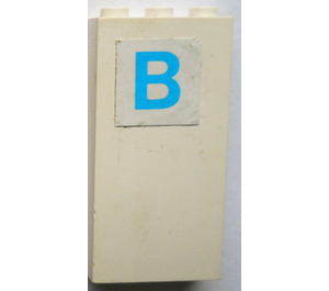 LEGO Backstein 1 x 3 x 5 mit 'B' / rot Kreuz Aufkleber (3755)