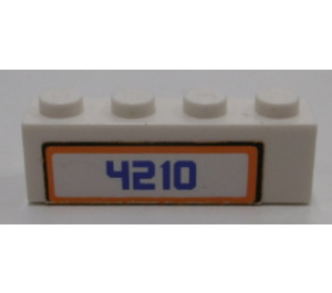LEGO Backstein 1 x 4 mit '4210' Aufkleber (3010)
