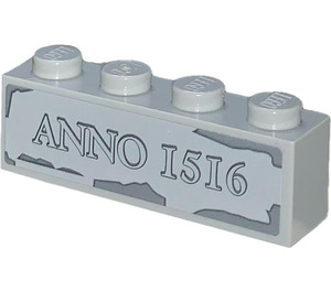 LEGO Brick 1 x 4 with ANNO 1516 Sticker (3010)