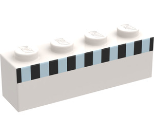 LEGO Brick 1 x 4 with Blue and Black Ferry Squares from Set 1581 (3010)